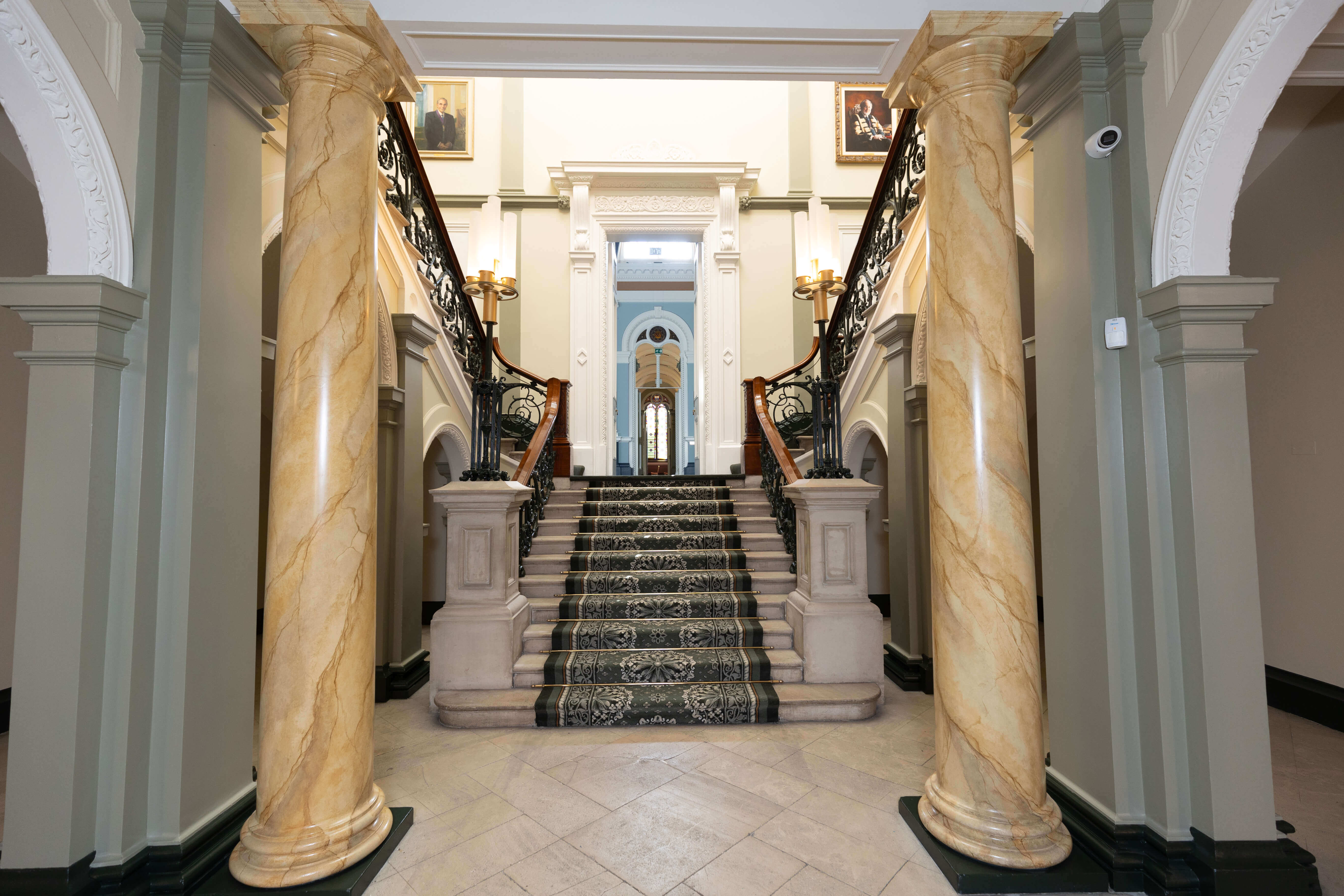 Entrance stairway at RCPI in Dublin